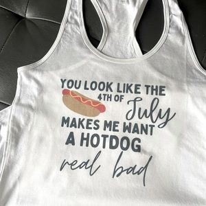 Cute tank tops for summer! Maybe for the 4th of July! Also comes in gray!